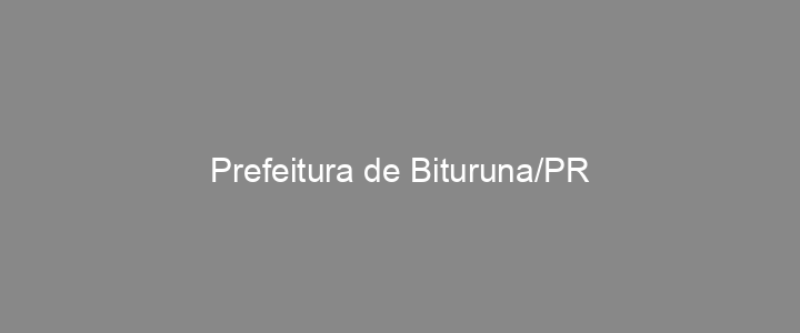 Provas Anteriores Prefeitura de Bituruna/PR